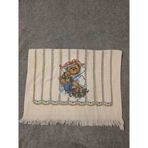 Cannon TEDDY BEARS Kitchen Decor Tea Hand Towel 80s 16x23" Granny‎ Cottage Core